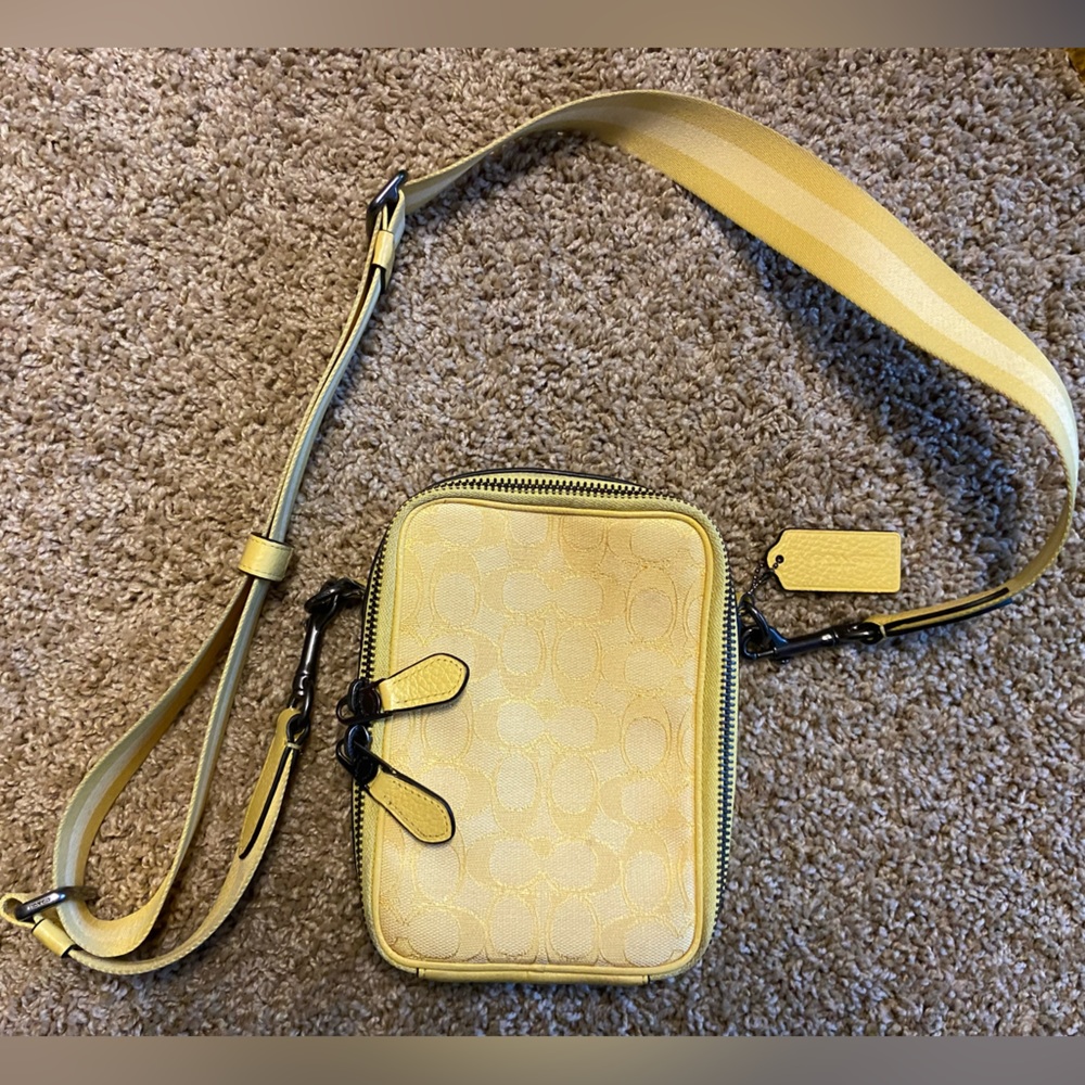 COACH Stanton Crossbody In Signature Jacquard Unisex Travel Bag Zip Closure